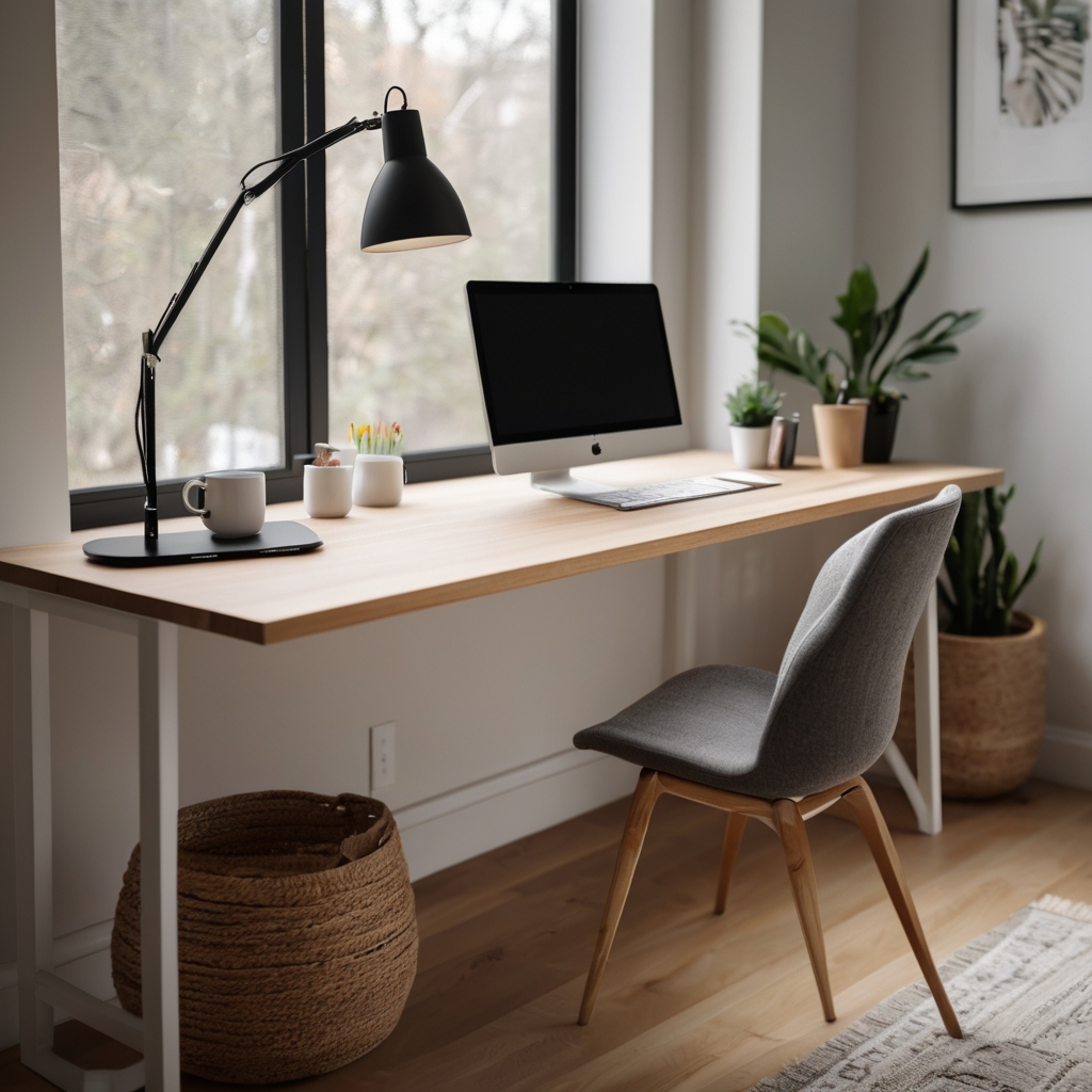 Leonardo_Vision_XL_A_minimalist_clutterfree_home_office_with_a_1 lotus flower